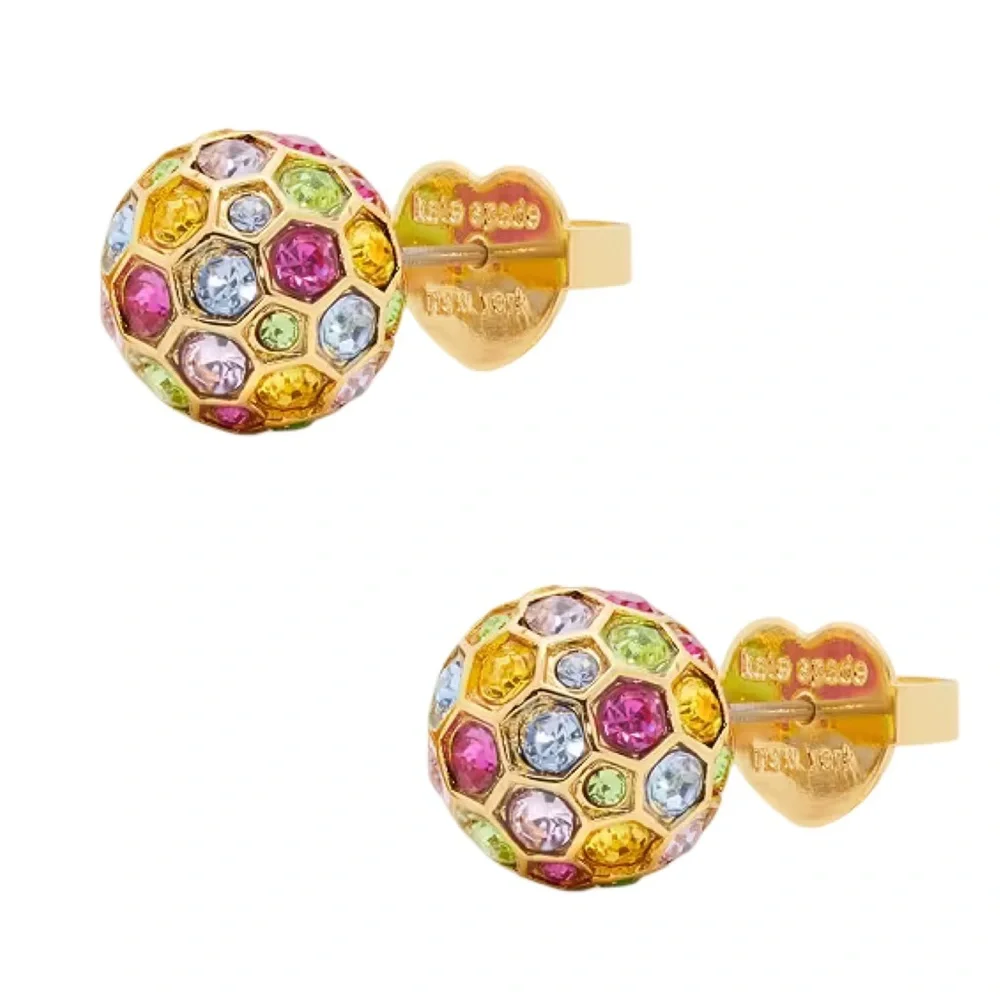 KATE SPADE • Multicolor On The Ball Soccer Stud Earrings - Picture 5 of 7
